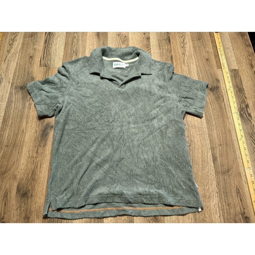 Wellen Shirt, Women's Size Medium, Green, Polo Shirt, Fleece, Short Sleeve